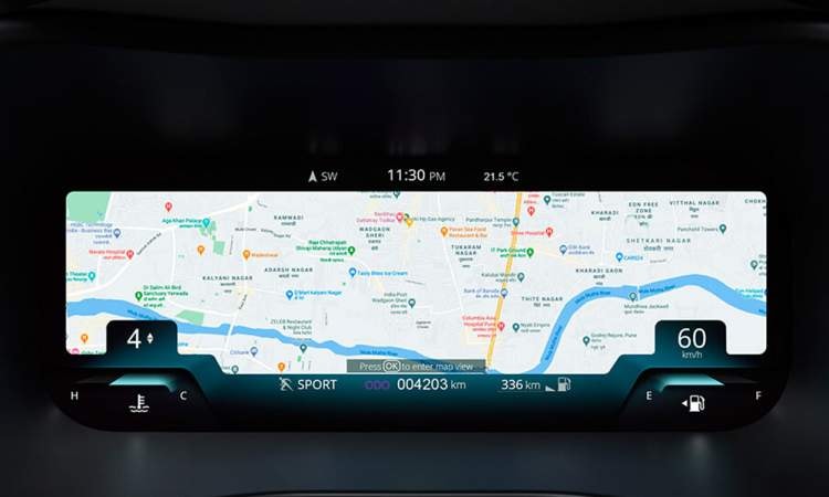 2023 Tata Nexon Navigation Display On Instrument Cluster 2023 Tata Nexon Navigation Display On Instrument Cluster