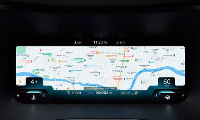 2023 Tata Nexon Navigation Display On Instrument Cluster 2023 Tata Nexon Navigation Display On Instrument Cluster