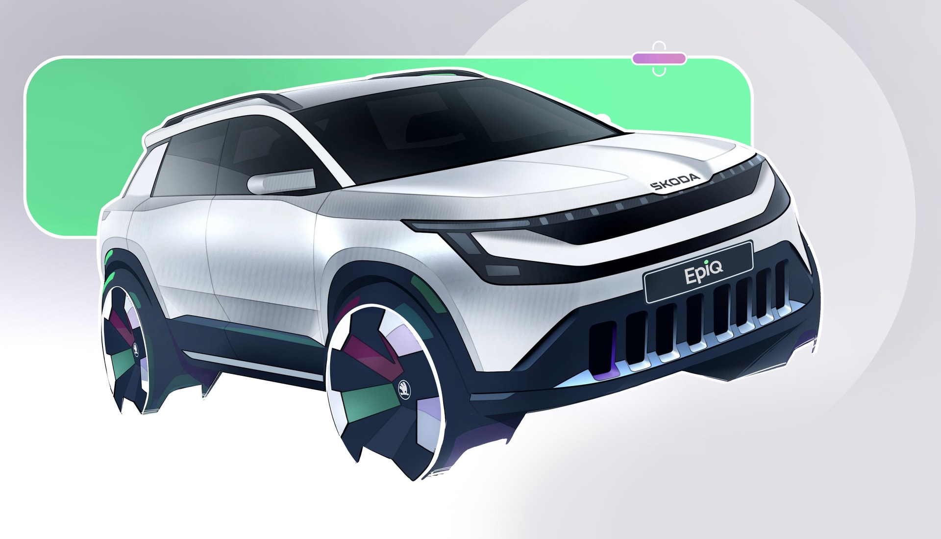 Skoda Epiq Interior Teased In Design Sketches; Premiere On May 19 Skoda Epiq Interior Teased In Design Sketches; Premiere On May 19