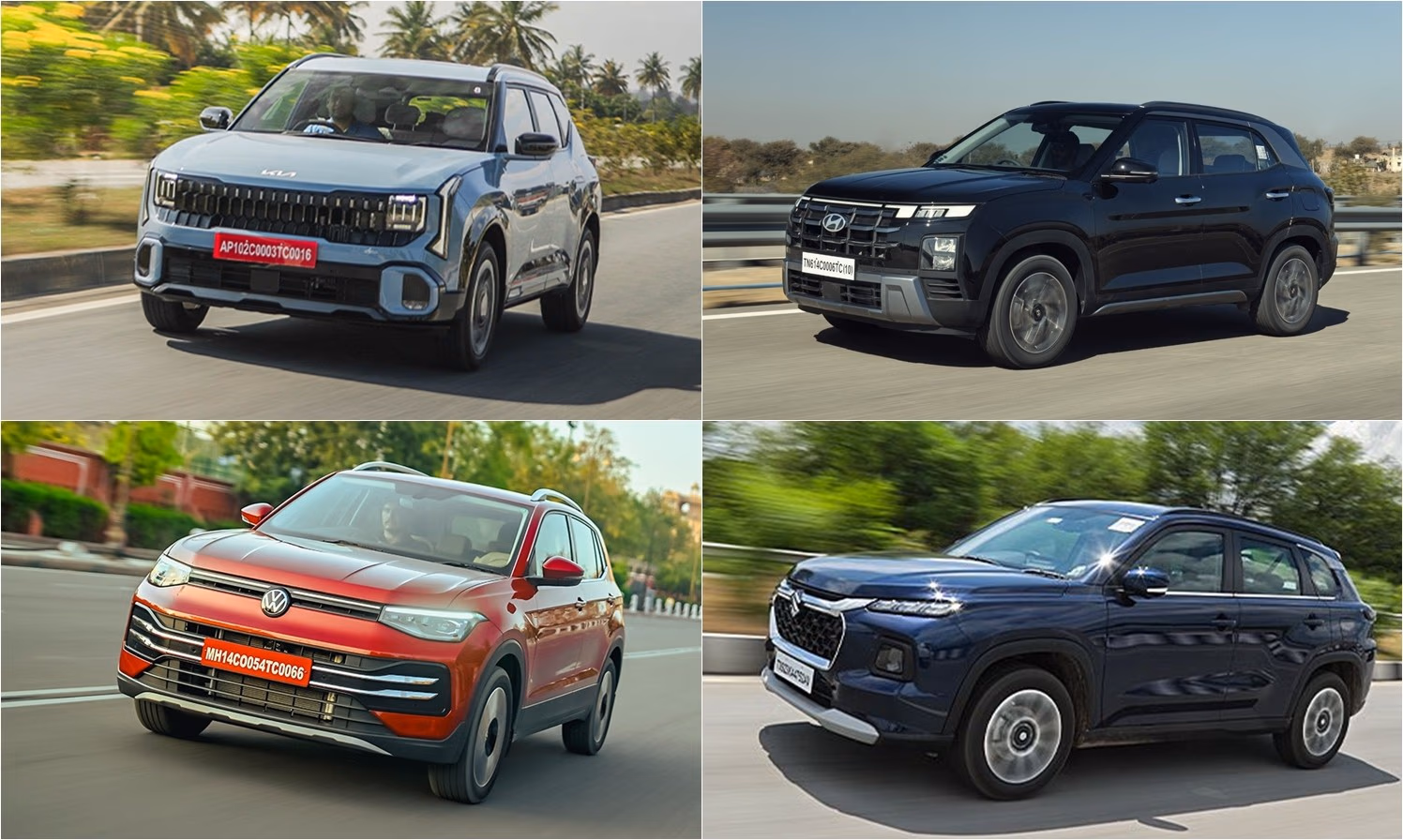 Hyundai Creta vs Kia Seltos vs Maruti Suzuki Grand Vitara vs Volkswagen Taigun: Which Compact SUV Fits Your Needs? Hyundai Creta vs Kia Seltos vs Maruti Suzuki Grand Vitara vs Volkswagen Taigun: Which Compact SUV Fits Your Needs?