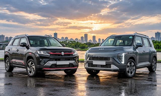 New Maruti Brezza vs Kia Syros: Which Compact SUV Offers Better Value for Families? New Maruti Brezza vs Kia Syros: Which Compact SUV Offers Better Value for Families?