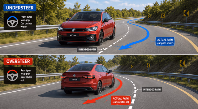 Understeer vs Oversteer Explained: What Happens When a Car Loses Grip? Understeer vs Oversteer Explained: What Happens When a Car Loses Grip?