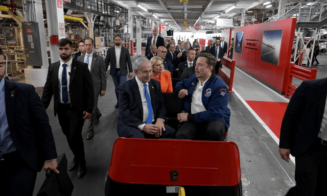 Israeli Prime Minister Netanyahu Tours Tesla Factory Israeli Prime Minister Netanyahu Tours Tesla Factory