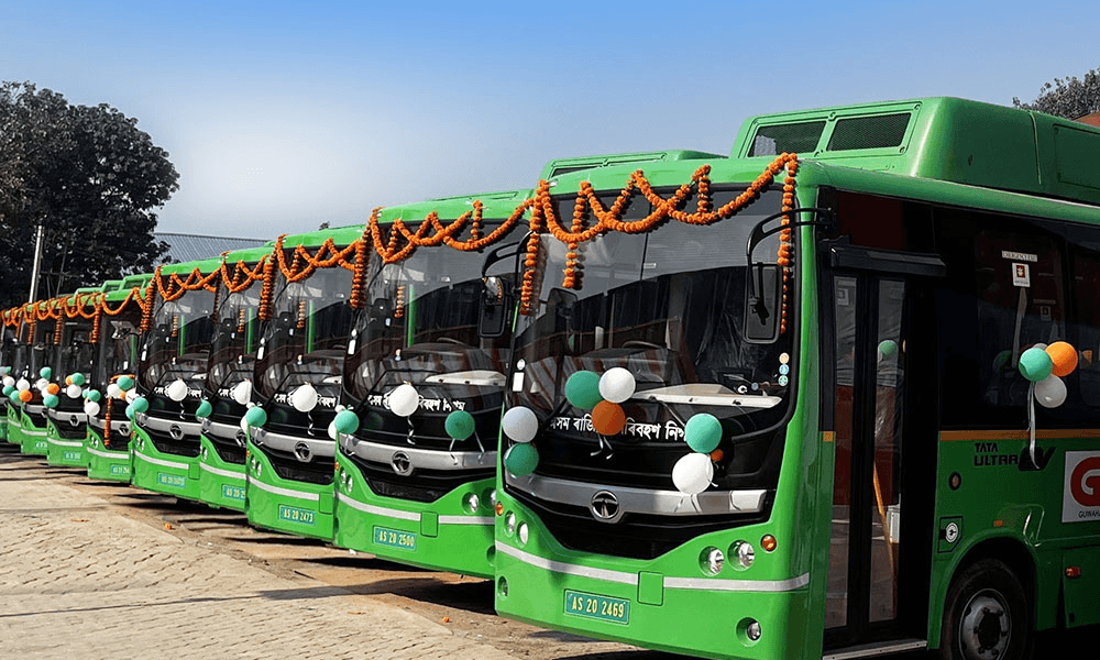Tata Motors Delivers A Fleet of 100 Electric Buses To Assam State Transport Corporation Tata Motors Delivers A Fleet of 100 Electric Buses To Assam State Transport Corporation