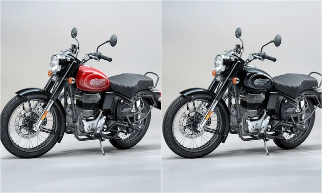 Royal Enfield Bullet 350 Military Black And Military Red Colours Now Get Hand-Painted Silver Pinstripes Royal Enfield Bullet 350 Military Black And Military Red Colours Now Get Hand-Painted Silver Pinstripes
