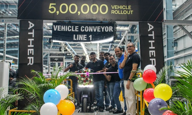 Ather Energy Achieves 5 Lakh Production Milestone  Ather Energy Achieves 5 Lakh Production Milestone