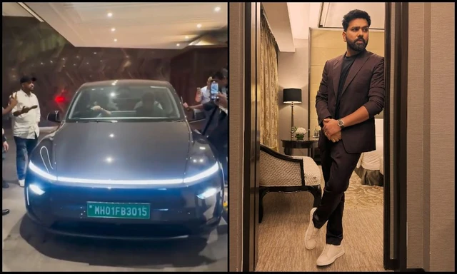 Rohit Sharma Adds Tesla Model Y To His Garage Rohit Sharma Adds Tesla Model Y To His Garage