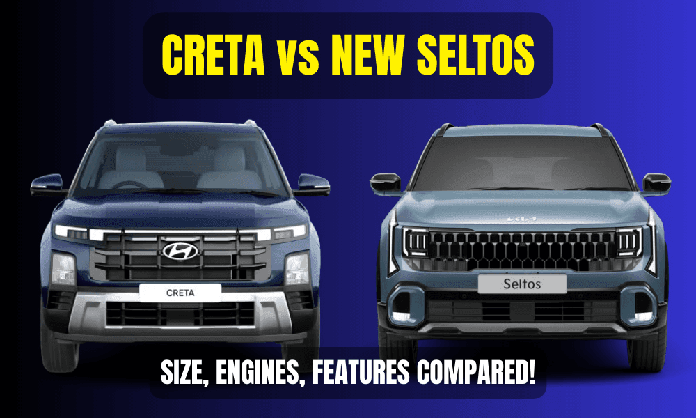 New Kia Seltos vs Hyundai Creta: Dimensions, Engines, Features Compared New Kia Seltos vs Hyundai Creta: Dimensions, Engines, Features Compared