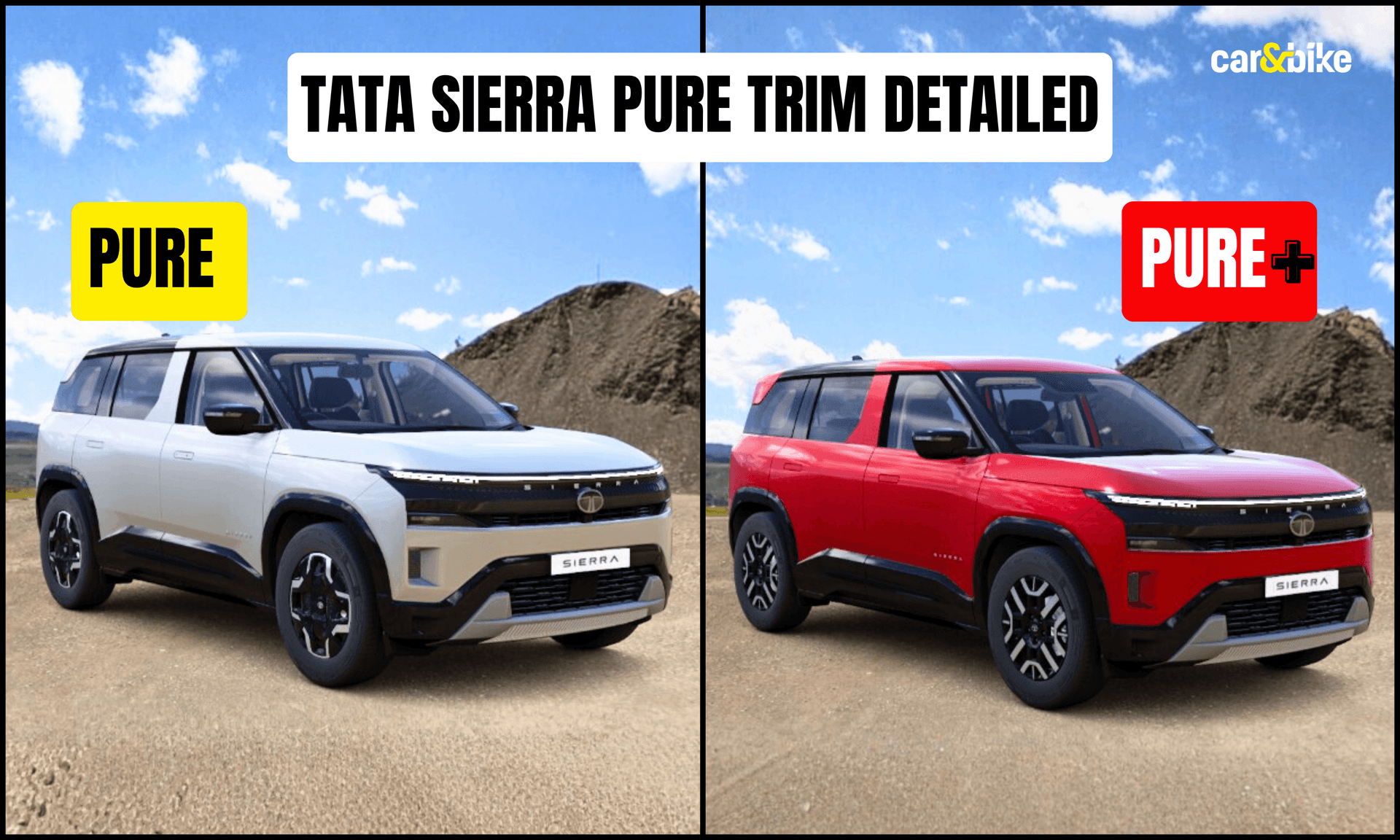 Tata Sierra Pure, Pure+ Variants Explained In Pictures Tata Sierra Pure, Pure+ Variants Explained In Pictures