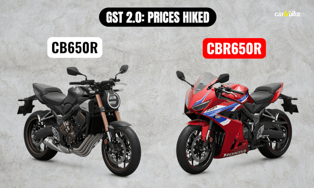 GST 2.0: Honda CB650R, CBR650 Prices Increased By Up To Rs 76,000 GST 2.0: Honda CB650R, CBR650 Prices Increased By Up To Rs 76,000