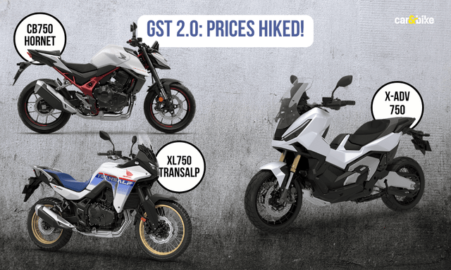 GST 2.0: Honda CB750 Hornet, XL750 Transalp, X-ADV 750 Prices Hiked By Up To Rs 88,000 GST 2.0: Honda CB750 Hornet, XL750 Transalp, X-ADV 750 Prices Hiked By Up To Rs 88,000