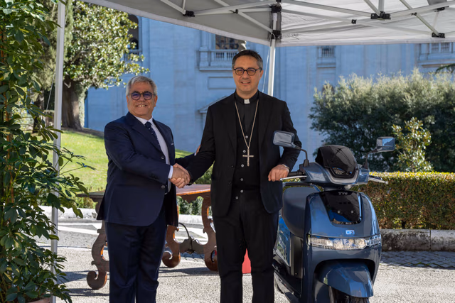 TVS Gives iQube Electric Scooter To Vatican City State For Daily Operations TVS Gives iQube Electric Scooter To Vatican City State For Daily Operations