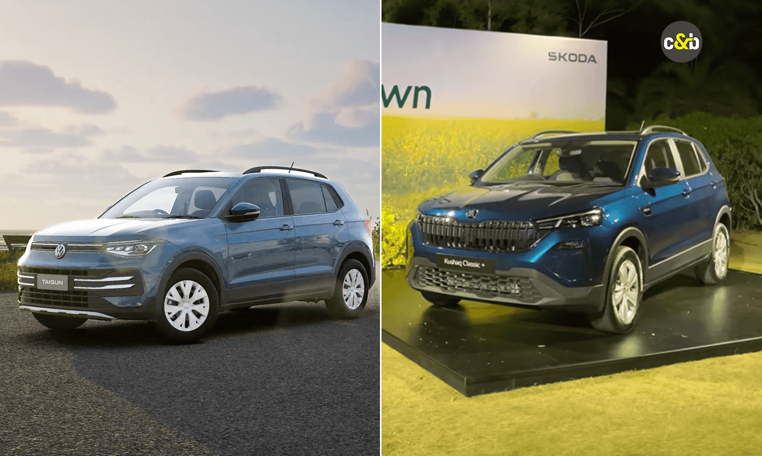 2026 Volkswagen Taigun Comfortline vs Skoda Kushaq Classic+: Base Variants Compared 2026 Volkswagen Taigun Comfortline vs Skoda Kushaq Classic+: Base Variants Compared